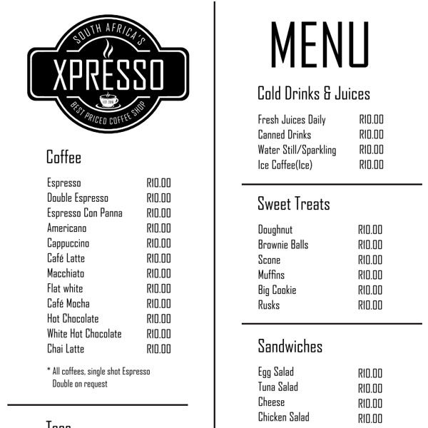 job for me up xpresso menu