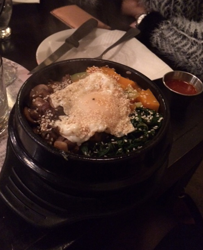 It may not look like much, but the bibimbap is surprisingly tasty