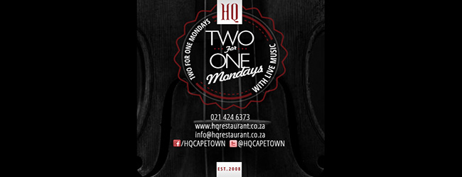 HQ Monday special on capetownetc.com