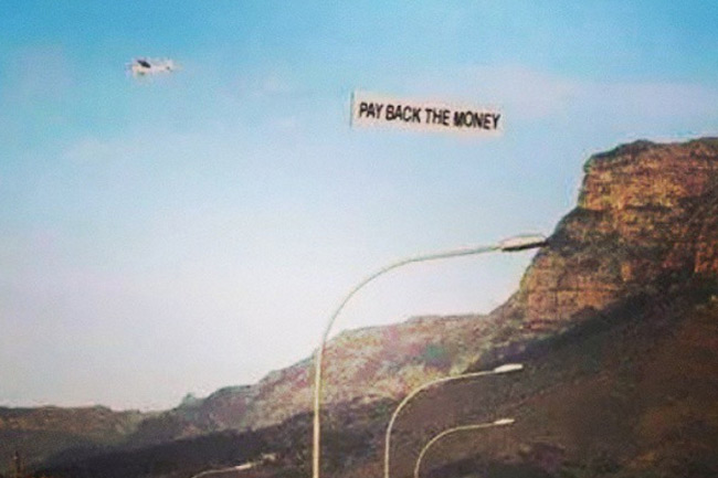 DA TELLS THE ANC TO PAY BACK THE MONEY BY FLYING PLANE OVER ANC BIRTHDAY CELEBRATION