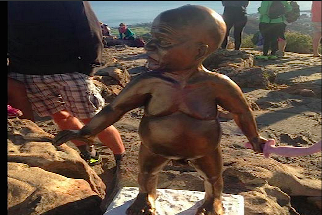 MYSTERIOUS, CONTROVERSIAL STATUE ERECTED ON LION'S HEAD