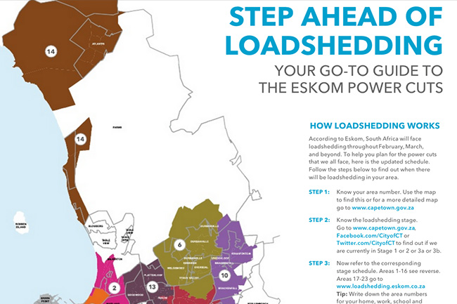 NEW CAPE TOWN LOAD SHEDDING SCHEDULE