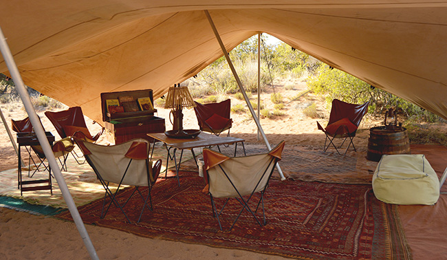 Sanbona Explorer Camp Lounge area