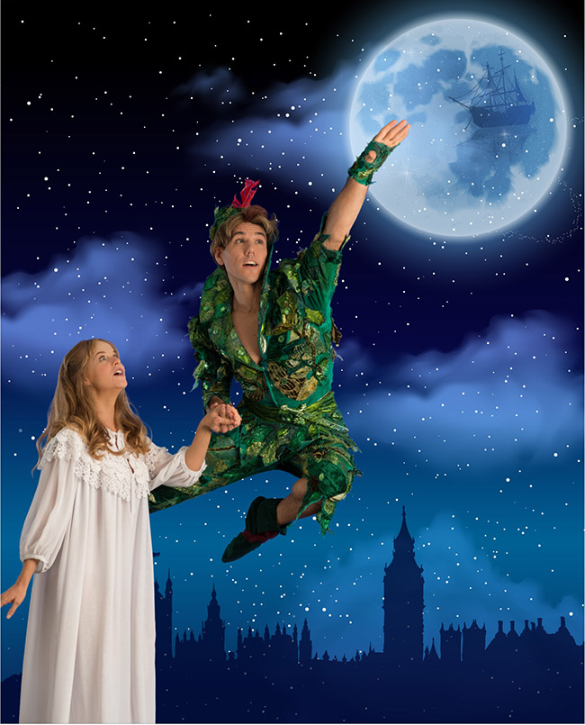 Grant Almiral as Peter Pan and Jenny Stead as Wendy