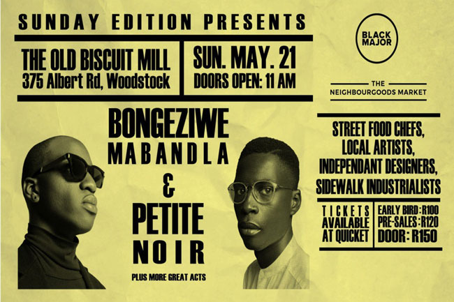 Petite Noir and Bongeziwe Mabandla at Old Biscuit Mill