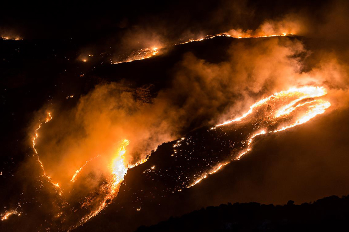 Fire on the Bainskloof pass burns out of control