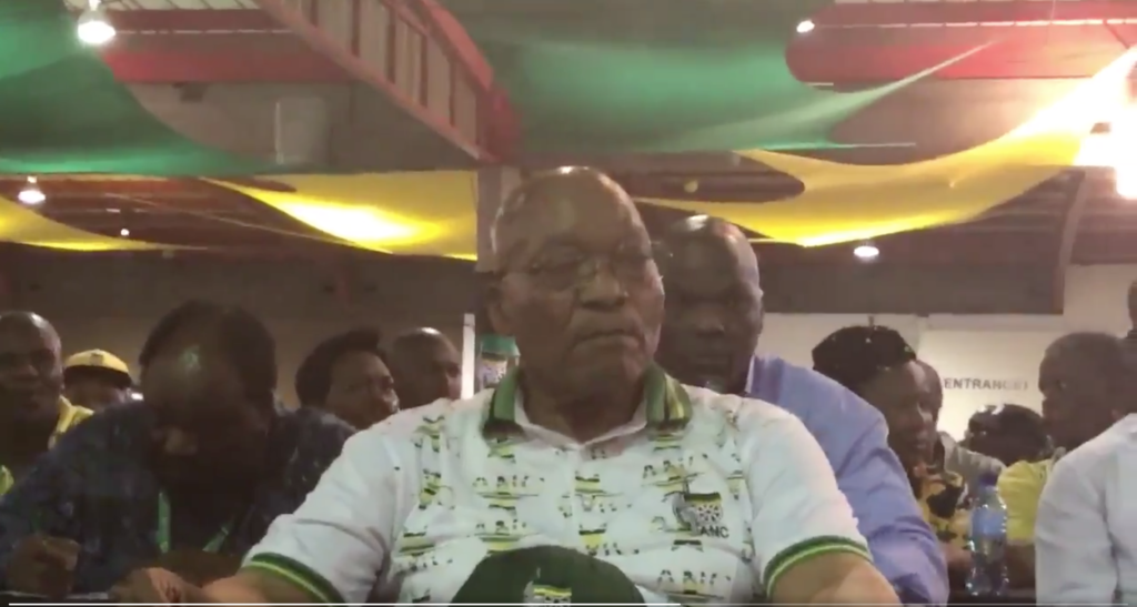 WATCH: Zuma's reaction after Ramaphosa is announced as President