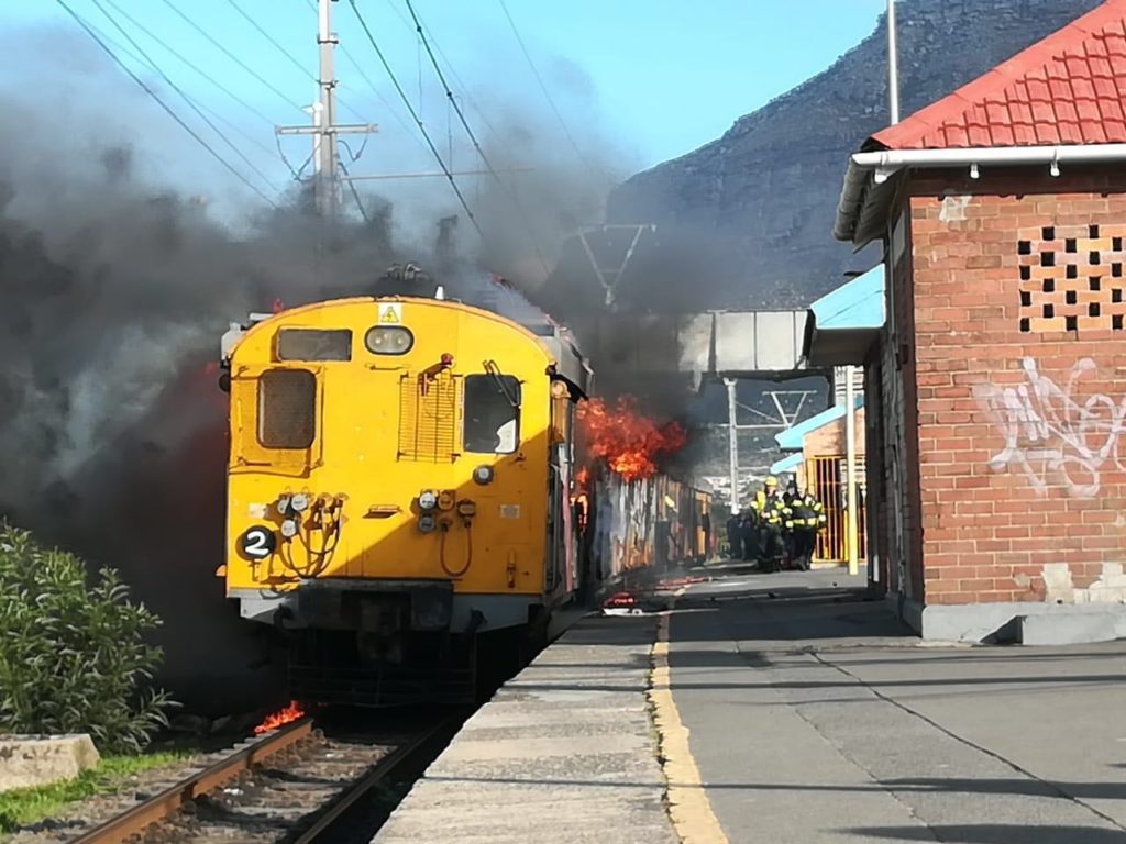 Another train up in flames