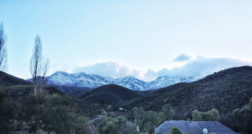 It's snowing in the Western Cape