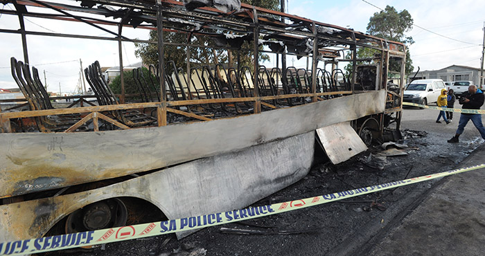 Pictures: Destruction from taxi strike