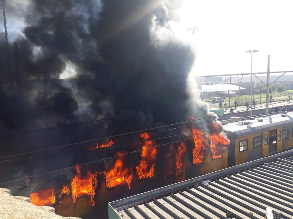Two more train carriages razed at Koeberg station