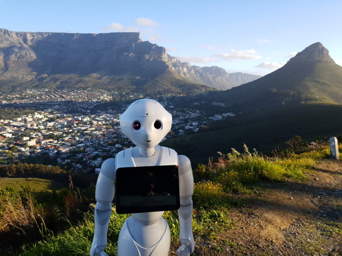 Pepper the Robot marvels at Cape Town