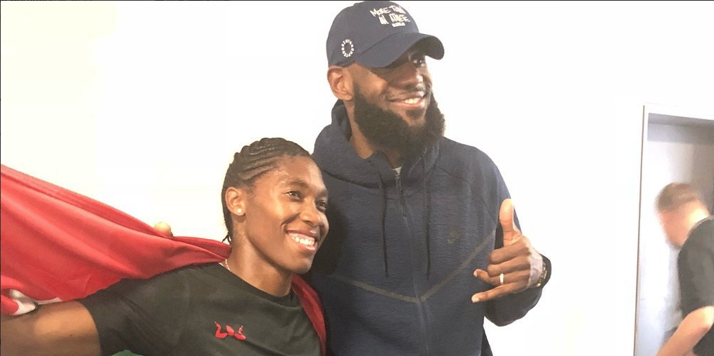 LeBron James stops in Berlin to see Caster run