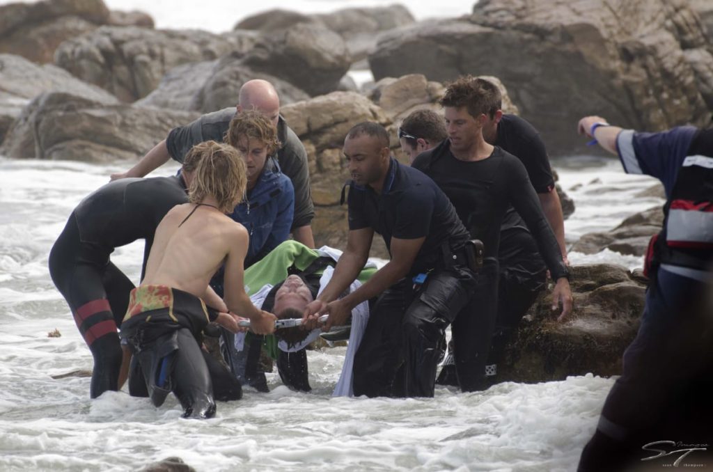 Bodyboarder saved from rough seas