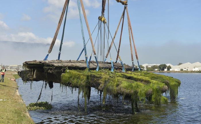 Historical shipwreck relocated to Lagoon Beach