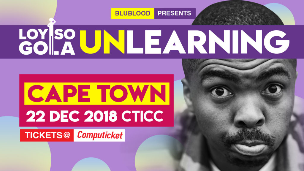Loyiso Gola in Unlearning at CTICC