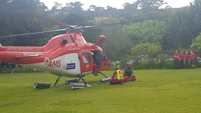 Hurt volunteer airlifted off Table Mountain