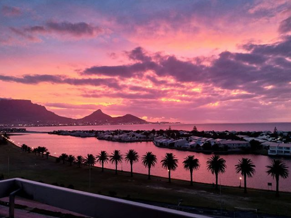 When the sun sets in Cape Town