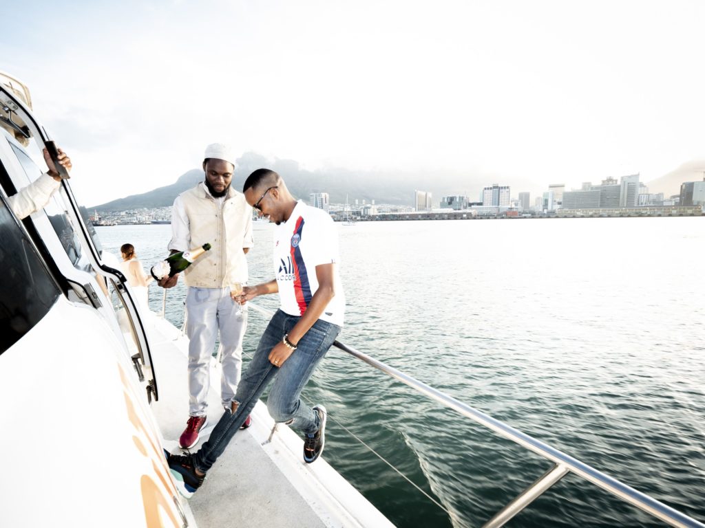 all white yacht party cape town