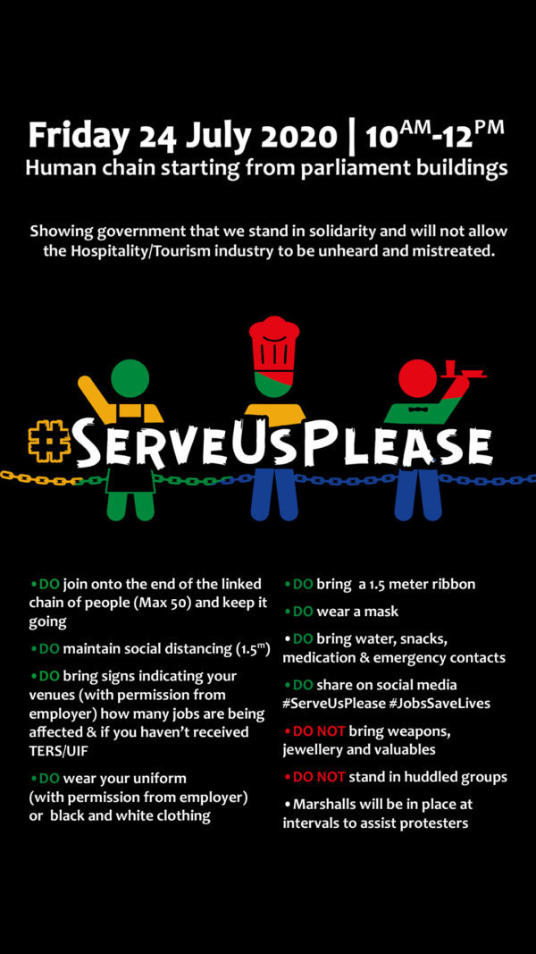 Various industries plan #ServeUsPlease peaceful protest