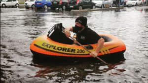 Cape Town man delivers pizza by paddle boat