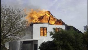 Homes gutted by fire in Wellington