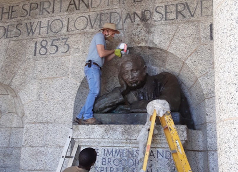 Rhodes Memorial head reattached