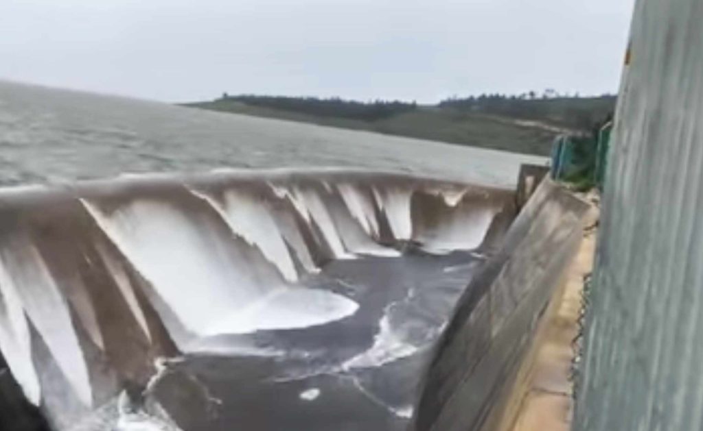 Theewaterskloof Dam overflowing for the first time in a decade