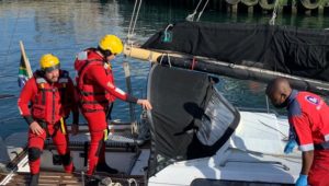 Yacht crew saves lives of capsized kayakers