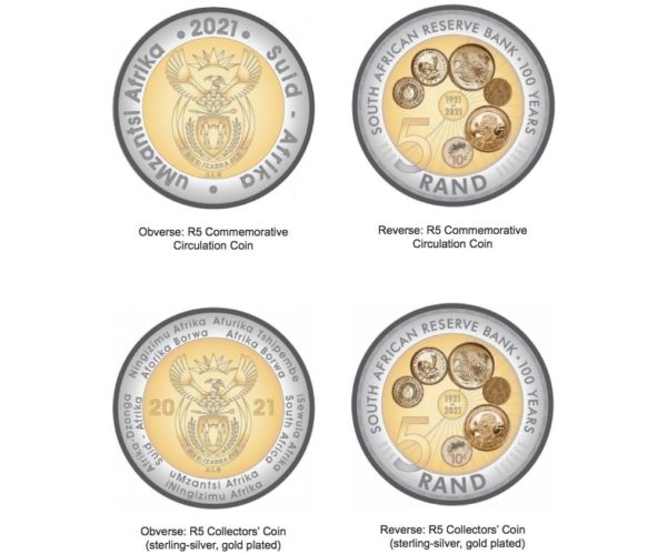 New R5 coins that celebrate the Reserve Bank to launch in 2021
