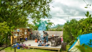 A newly built wooden campground now open near Swellendam