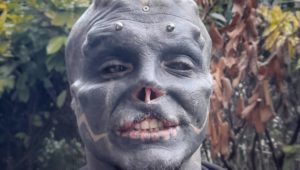 Man cuts off nose and upper lip to become 'black alien'