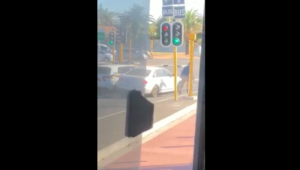 Metro Police clash with suspect after he drives through red light