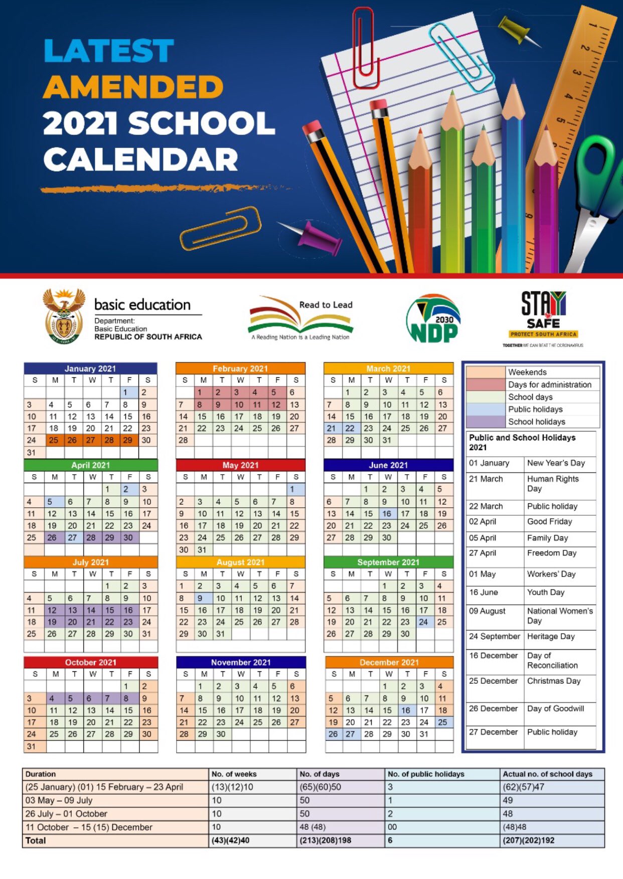 South Africa’s amended school calendar for 2021 released | News