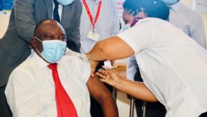 President Ramaphosa receives COVID-19 vaccine