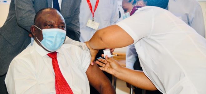 President Ramaphosa receives COVID-19 vaccine