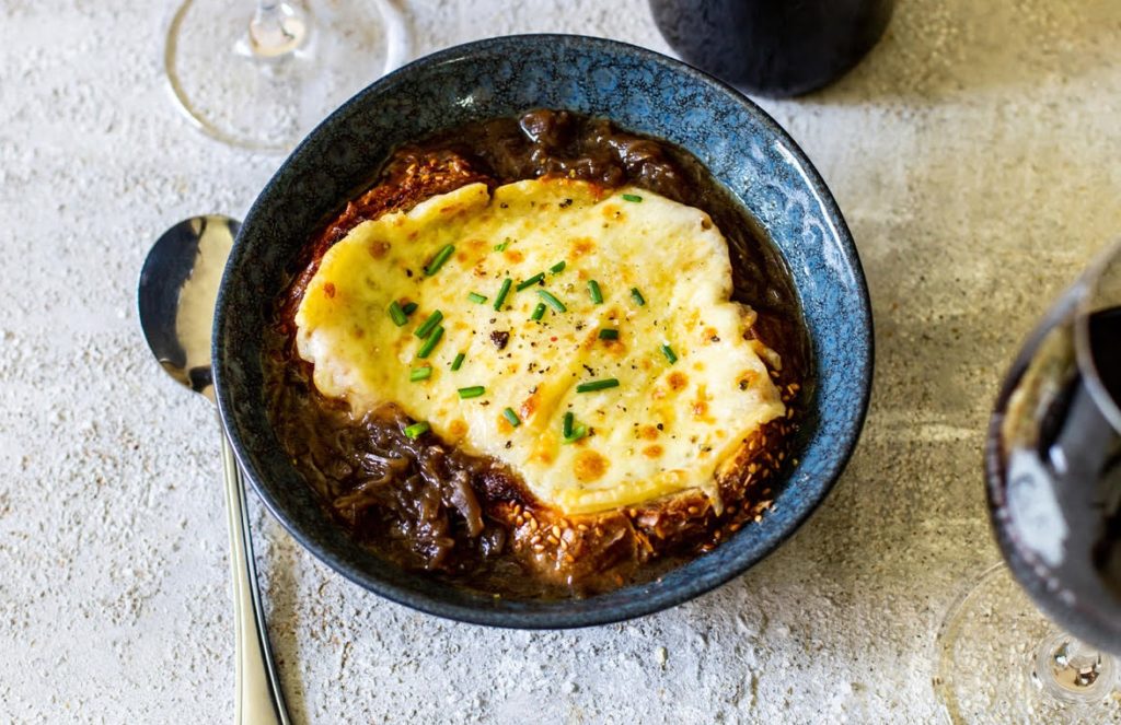 Ease into winter with Constantia Glen red wine & French onion soup