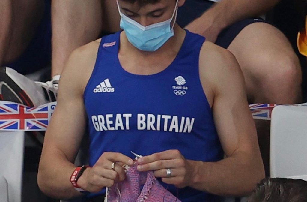 Olympic gold medallist Tom Daley is also a champion knitter?