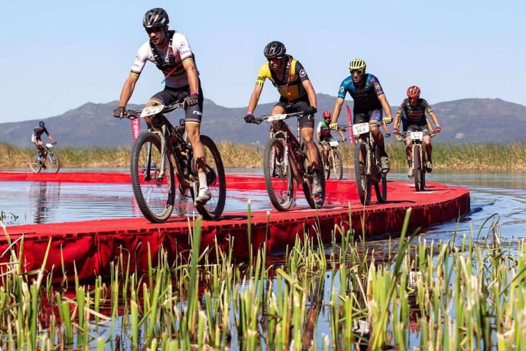 WATCH: the floating Cape Epic MTB bridge in action!