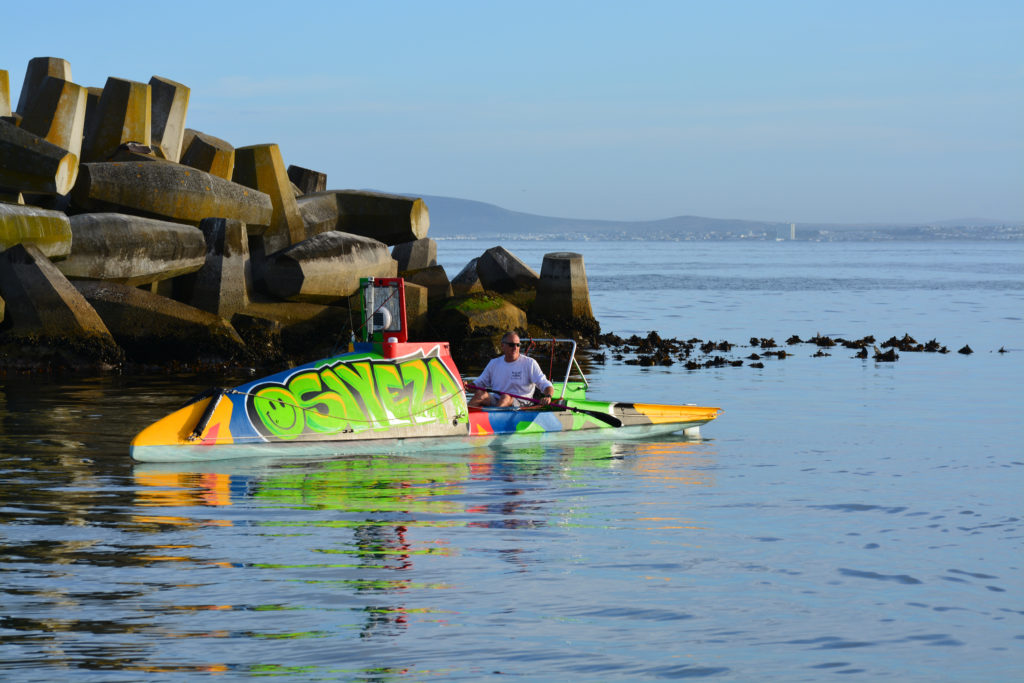Richard Kohler prepares to kayak solo from Cape Town to Brazil