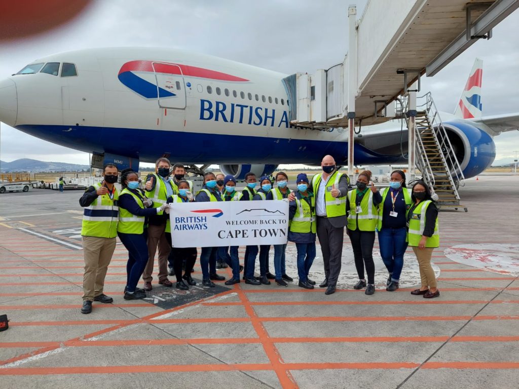 British Airways resumes Cape Town-London flights