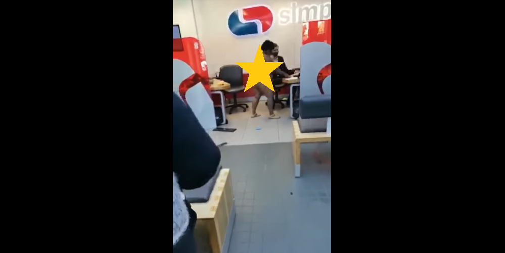 CT woman lets it all hang out as she unleashes her fury in a Capitec Bank