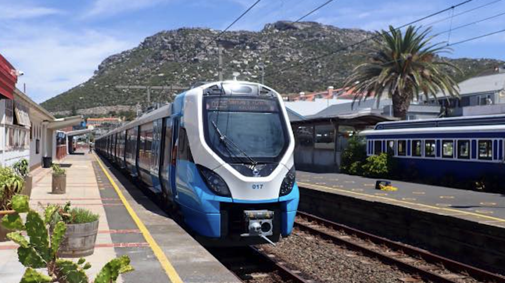 Look! PRASA's blue train journeys through Kalk Bay station