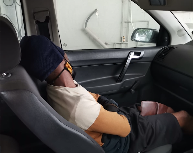 Sleeping on the job – suspect caught sound asleep in the same car he had broken into
