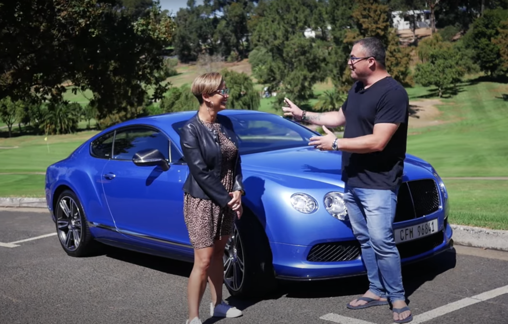 R.O.C. and Rouchelle Liedemann go for a drive in the Bentley Continental GT V8