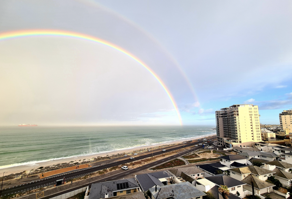 Look! Double whammy rainbow blessings in Blouberg, Cape Town