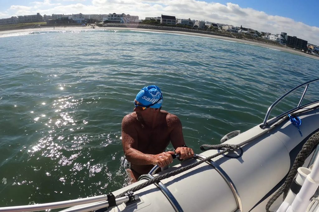 Cape Town man's 100th swim in icy Atlantic waters for his love of animals