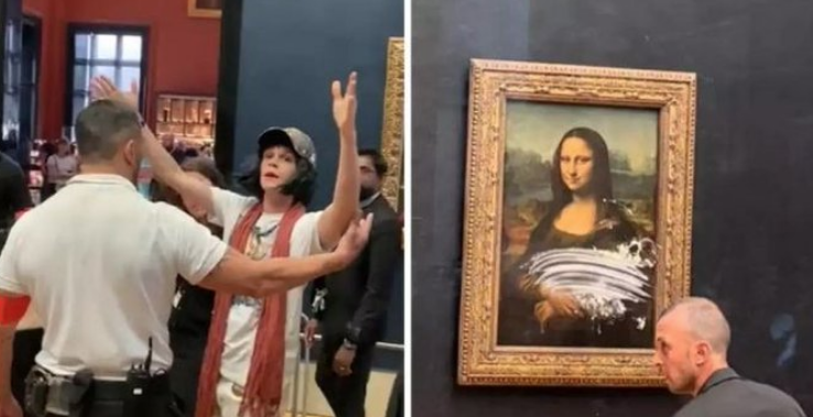 'Let her eat cake'? Mona Lisa attempted smash and smear at the Lourve