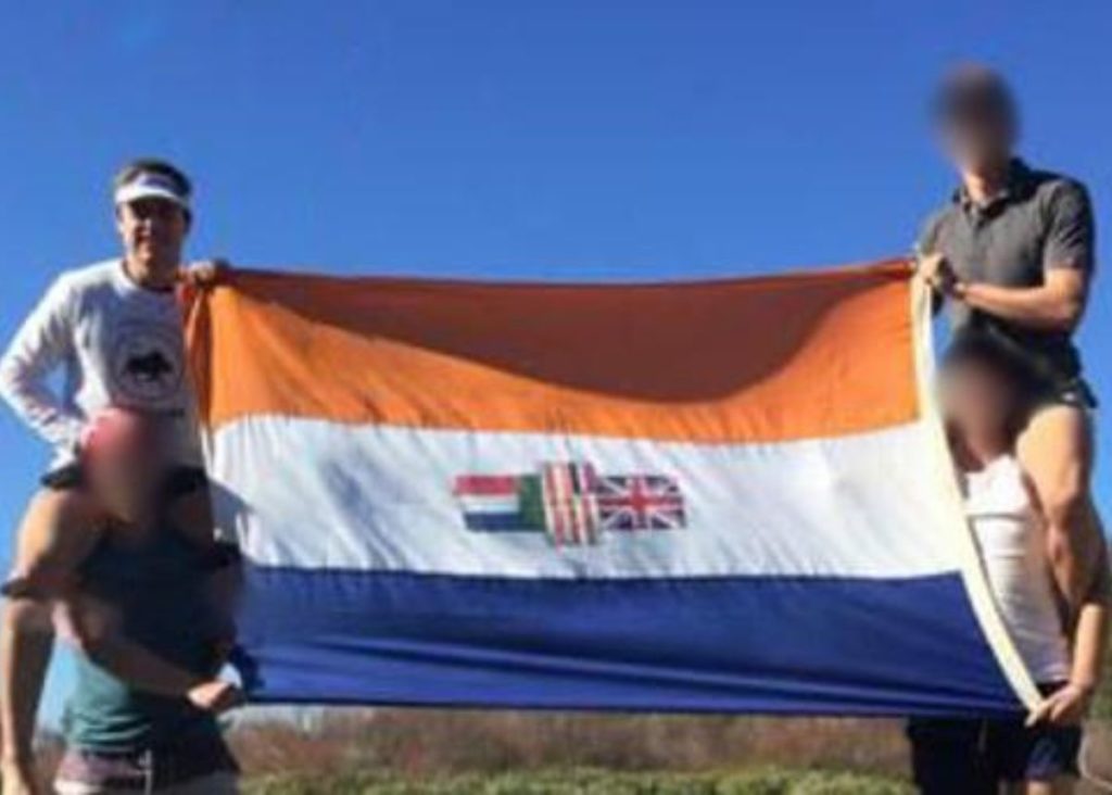 Older brother of Stellenbosch urinating incident snapped holding apartheid flag