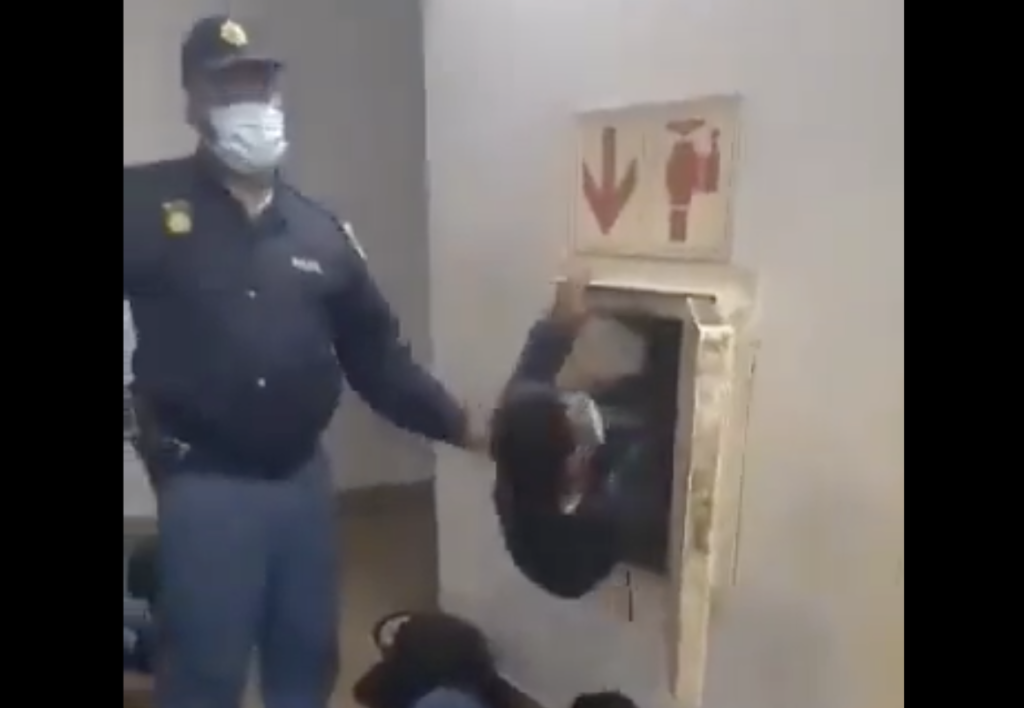 Video: 8 foreign nationals caught hiding in OR Tambo’s fire hydrant tunnel